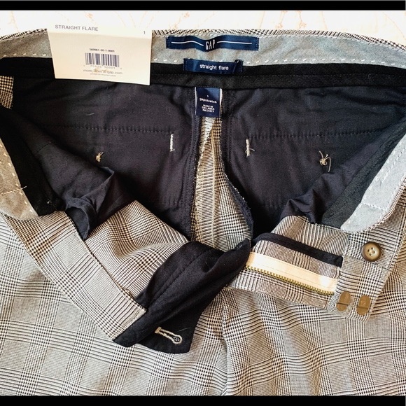 GAP Straight Flair Houndstooth Pants New With Tag - Picture 9 of 15